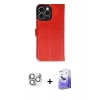 MARSİLYAN™- iPhone 16 Pro Max Kılıf Siluet Işık Serisi - Siyah Bilvis 5in1 5D Magic Hayalet Cam Ekran Koruyucu + Pers Alüminyum Kamera Lens - GS