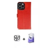 MARSİLYAN™- iPhone 16 Pro Max Kılıf Siluet Işık Serisi - Siyah Bilvis 5in1 5D Magic Hayalet Cam Ekran Koruyucu + Pers Alüminyum Kamera Lens - GI