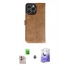 MARSİLYAN™- iPhone 16 Pro Max Kılıf Siluet Işık Serisi - Siyah Bilvis 5in1 5D Magic Hayalet Cam Ekran Koruyucu + Raze Metal Kamera Lens - NLGY