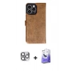 MARSİLYAN™- iPhone 16 Pro Max Kılıf Siluet Işık Serisi - Siyah Bilvis 5in1 5D Magic Hayalet Cam Ekran Koruyucu + Pers Alüminyum Kamera Lens - GI