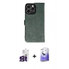 MARSİLYAN™- iPhone 16 Pro Max Kılıf Siluet Işık Serisi - Siyah Bilvis 5in1 5D Magic Hayalet Cam Ekran Koruyucu + Bilvis Titan Kamera Lens - SH