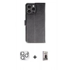 MARSİLYAN™- iPhone 16 Pro Max Kılıf Siluet Işık Serisi - Siyah Bilvis Hayalet Cam Ekran Koruyucu + Pers Alüminyum Kamera Lens - GS