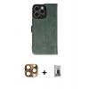MARSİLYAN™- iPhone 16 Pro Max Kılıf Siluet Işık Serisi - Siyah Bilvis Hayalet Cam Ekran Koruyucu + Pers Alüminyum Kamera Lens - CLTM
