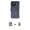 MARSİLYAN™- iPhone 16 Pro Max Kılıf Siluet Işık Serisi - Siyah Bilvis Hayalet Cam Ekran Koruyucu + PVD Metal Kamera Lens - GD