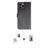 MARSİLYAN™- iPhone 16 Pro Max Kılıf Siluet Işık Serisi - Siyah Bilvis Hayalet Cam Ekran Koruyucu + Raze Metal Kamera Lens - BZ