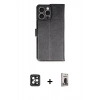 MARSİLYAN™- iPhone 16 Pro Max Kılıf Siluet Işık Serisi - Siyah Bilvis Hayalet Cam Ekran Koruyucu + PVD Metal Kamera Lens - SH