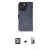 MARSİLYAN™- iPhone 16 Pro Max Kılıf Siluet Işık Serisi - Siyah Bilvis Hayalet Cam Ekran Koruyucu + PVD Metal Kamera Lens - SH