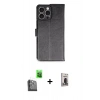 MARSİLYAN™- iPhone 16 Pro Max Kılıf Siluet Işık Serisi - Siyah Bilvis Hayalet Cam Ekran Koruyucu + Raze Metal Kamera Lens - SH