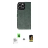 MARSİLYAN™- iPhone 16 Pro Max Kılıf Siluet Işık Serisi - Siyah Buffer Cam Ekran Koruyucu + Beyaz Raze Metal Kamera Lens