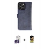 MARSİLYAN™- iPhone 16 Pro Max Kılıf Siluet Işık Serisi - Siyah Buffer Cam Ekran Koruyucu + Bilvis Titan Kamera Lens - TMGI