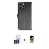 MARSİLYAN™- iPhone 16 Pro Max Kılıf Siluet Işık Serisi - Siyah Buffer Cam Ekran Koruyucu + Bilvis Titan Kamera Lens - GS