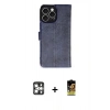 MARSİLYAN™- iPhone 16 Pro Max Kılıf Siluet Işık Serisi - Siyah Buffer Cam Ekran Koruyucu + PVD Metal Kamera Lens - GS
