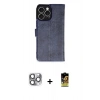 MARSİLYAN™- iPhone 16 Pro Max Kılıf Siluet Işık Serisi - Siyah Buffer Cam Ekran Koruyucu + Pers Alüminyum Kamera Lens - GI