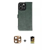 MARSİLYAN™- iPhone 16 Pro Max Kılıf Siluet Işık Serisi - Siyah Buffer Cam Ekran Koruyucu + Pers Alüminyum Kamera Lens - CLTM