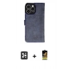 MARSİLYAN™- iPhone 16 Pro Max Kılıf Siluet Işık Serisi - Siyah Buffer Cam Ekran Koruyucu + PVD Metal Kamera Lens - SH