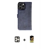 MARSİLYAN™- iPhone 16 Pro Max Kılıf Siluet Işık Serisi - Siyah Buffer Cam Ekran Koruyucu + PVD Metal Kamera Lens - GD
