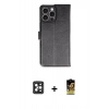 MARSİLYAN™- iPhone 16 Pro Max Kılıf Siluet Işık Serisi - Siyah Buffer Cam Ekran Koruyucu + PVD Metal Kamera Lens - SH