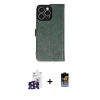 MARSİLYAN™- iPhone 16 Pro Max Kılıf Siluet Işık Serisi - Siyah Buffer Hayalet Cam Ekran Koruyucu + Bilvis Titan Kamera Lens - SH