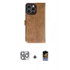 MARSİLYAN™- iPhone 16 Pro Max Kılıf Siluet Işık Serisi - Siyah Buffer Hayalet Cam Ekran Koruyucu + Pers Alüminyum Kamera Lens - GI
