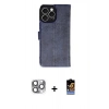MARSİLYAN™- iPhone 16 Pro Max Kılıf Siluet Işık Serisi - Siyah Buffer Hayalet Cam Ekran Koruyucu + Pers Alüminyum Kamera Lens - GI