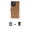 MARSİLYAN™- iPhone 16 Pro Max Kılıf Siluet Işık Serisi - Siyah Buffer Hayalet Cam Ekran Koruyucu + Gümüş PVD Metal Kamera Lens