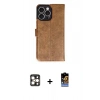MARSİLYAN™- iPhone 16 Pro Max Kılıf Siluet Işık Serisi - Siyah Buffer Hayalet Cam Ekran Koruyucu + PVD Metal Kamera Lens - GD