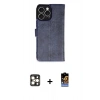 MARSİLYAN™- iPhone 16 Pro Max Kılıf Siluet Işık Serisi - Siyah Buffer Hayalet Cam Ekran Koruyucu + PVD Metal Kamera Lens - GD
