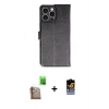MARSİLYAN™- iPhone 16 Pro Max Kılıf Siluet Işık Serisi - Siyah Buffer Hayalet Cam Ekran Koruyucu + Raze Metal Kamera Lens - CLTM