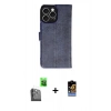 MARSİLYAN™- iPhone 16 Pro Max Kılıf Siluet Işık Serisi - Siyah Buffer Hayalet Cam Ekran Koruyucu + Raze Metal Kamera Lens - SH
