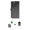 MARSİLYAN™- iPhone 16 Pro Max Kılıf Siluet Işık Serisi - Siyah Buffer Hayalet Cam Ekran Koruyucu + Raze Metal Kamera Lens - SH