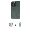MARSİLYAN™- iPhone 16 Pro Max Kılıf Siluet Işık Serisi - Siyah Joko Magic 5D Cam + Pers Alüminyum Kamera Lens - GS