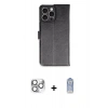 MARSİLYAN™- iPhone 16 Pro Max Kılıf Siluet Işık Serisi - Siyah Joko Magic 5D Cam + Pers Alüminyum Kamera Lens - GS