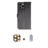 MARSİLYAN™- iPhone 16 Pro Max Kılıf Siluet Işık Serisi - Siyah Joko Magic 5D Cam + Pers Alüminyum Kamera Lens - CLTM