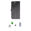 MARSİLYAN™- iPhone 16 Pro Max Kılıf Siluet Işık Serisi - Siyah Joko Magic 5D Cam + Raze Metal Kamera Lens - BZ