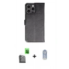 MARSİLYAN™- iPhone 16 Pro Max Kılıf Siluet Işık Serisi - Siyah Joko Magic 5D Cam + Raze Metal Kamera Lens - SH