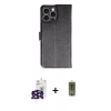 MARSİLYAN™- iPhone 16 Pro Max Kılıf Siluet Işık Serisi - Siyah Joko Magic 5D Hayalet Cam + Bilvis Titan Kamera Lens - SH