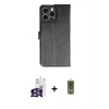 MARSİLYAN™- iPhone 16 Pro Max Kılıf Siluet Işık Serisi - Siyah Joko Magic 5D Hayalet Cam + Bilvis Titan Kamera Lens - GS