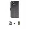 MARSİLYAN™- iPhone 16 Pro Max Kılıf Siluet Işık Serisi - Siyah Joko Magic 5D Hayalet Cam + PVD Metal Kamera Lens - GS