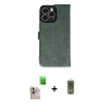 MARSİLYAN™- iPhone 16 Pro Max Kılıf Siluet Işık Serisi - Siyah Joko Magic 5D Hayalet Cam + Natural Grey Raze Metal Kamera Lens