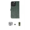 MARSİLYAN™- iPhone 16 Pro Max Kılıf Siluet Işık Serisi - Siyah Joko Magic 5D Hayalet Cam + Pers Alüminyum Kamera Lens - GI