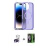 MARSİLYAN™- iPhone 16 Pro Max Kılıf Siluet Minimal Prime - Şeffaf 360 Full Body Arka Koruyucu + Bilvis Titan Kamera Lens - TMGI