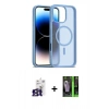 MARSİLYAN™- iPhone 16 Pro Max Kılıf Siluet Minimal Prime - Şeffaf 360 Full Body Arka Koruyucu + Bilvis Titan Kamera Lens - TMGI