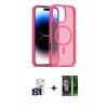 MARSİLYAN™- iPhone 16 Pro Max Kılıf Siluet Minimal Prime - Şeffaf 360 Full Body Arka Koruyucu + Bilvis Titan Kamera Lens - TMGI