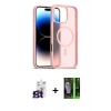 MARSİLYAN™- iPhone 16 Pro Max Kılıf Siluet Minimal Prime - Şeffaf 360 Full Body Arka Koruyucu + Bilvis Titan Kamera Lens - TMGI