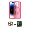MARSİLYAN™- iPhone 16 Pro Max Kılıf Siluet Minimal Prime - Şeffaf 360 Full Body Arka Koruyucu + Pers Alüminyum Kamera Lens - CLTM