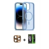MARSİLYAN™- iPhone 16 Pro Max Kılıf Siluet Minimal Prime - Şeffaf 360 Full Body Arka Koruyucu + Pers Alüminyum Kamera Lens - CLTM