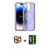 MARSİLYAN™- iPhone 16 Pro Max Kılıf Siluet Minimal Prime - Şeffaf 360 Full Body Arka Koruyucu + Pers Alüminyum Kamera Lens - CLTM