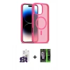 MARSİLYAN™- iPhone 16 Pro Max Kılıf Siluet Minimal Prime - Şeffaf 360 Full Body Arka Koruyucu + Bilvis Titan Kamera Lens - GS