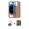 MARSİLYAN™- iPhone 16 Pro Max Kılıf Siluet Minimal Prime - Şeffaf 360 Full Body Arka Koruyucu + Bilvis Titan Kamera Lens - GS