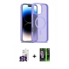 MARSİLYAN™- iPhone 16 Pro Max Kılıf Siluet Minimal Prime - Şeffaf 360 Full Body Arka Koruyucu + Bilvis Titan Kamera Lens - GS